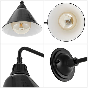 Croydon 9.63" Farmhouse Industrial Indoor/Outdoor Iron LED Gooseneck Arm Outdoor Sconce - JONATHAN Y